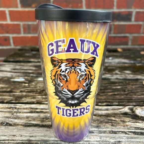 Geaux Tigers LSU Tigers Tumbler with Lid Purple & Gold C11 - Picture 6 of 8